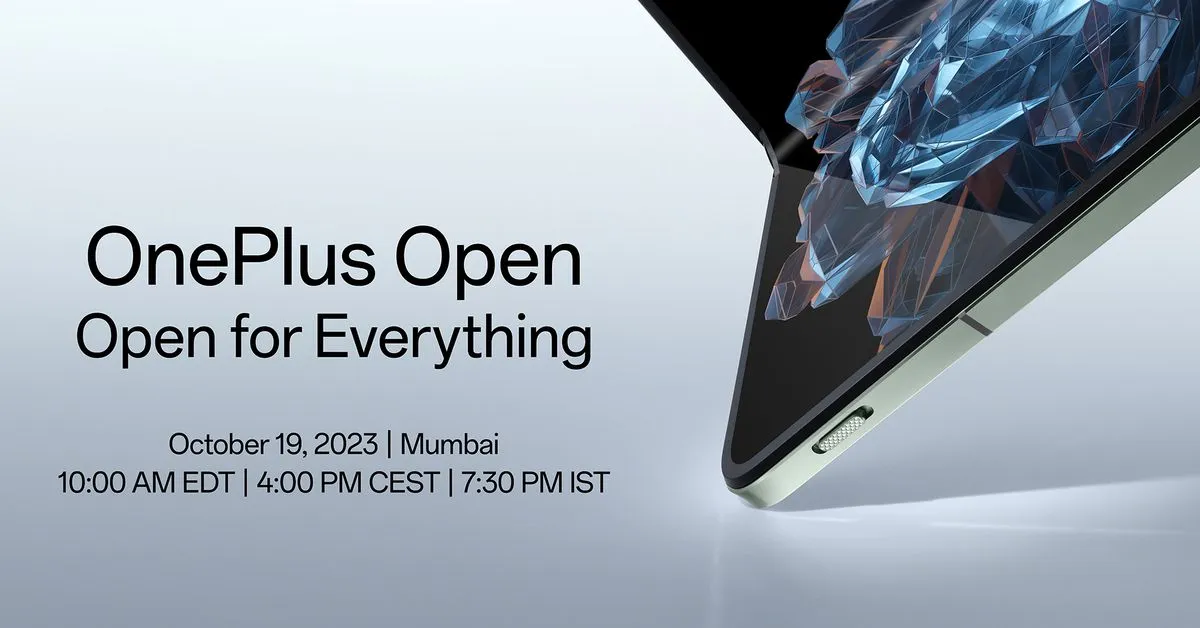 One plus open coming on Oct 19